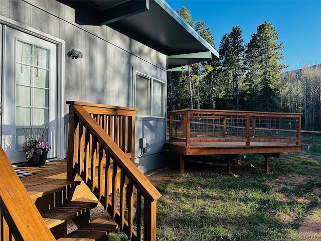 9288 Krashin Dr, Conifer, CO 80433 - view of wooden terrace