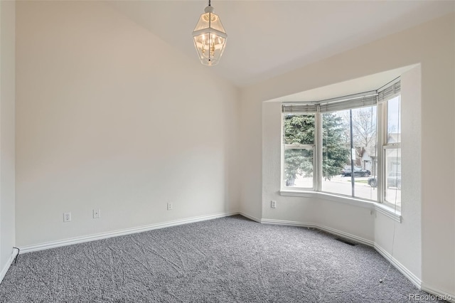 16645 W 2nd Ave, Golden, CO 80401 - carpeted empty room featuring a chandelier and baseboards