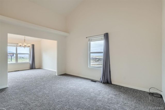 16645 W 2nd Ave, Golden, CO 80401 - empty room with a chandelier and carpet floors