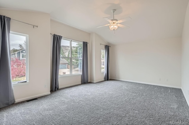 16645 W 2nd Ave, Golden, CO 80401 - unfurnished room featuring lofted ceiling, carpet flooring, and ceiling fan