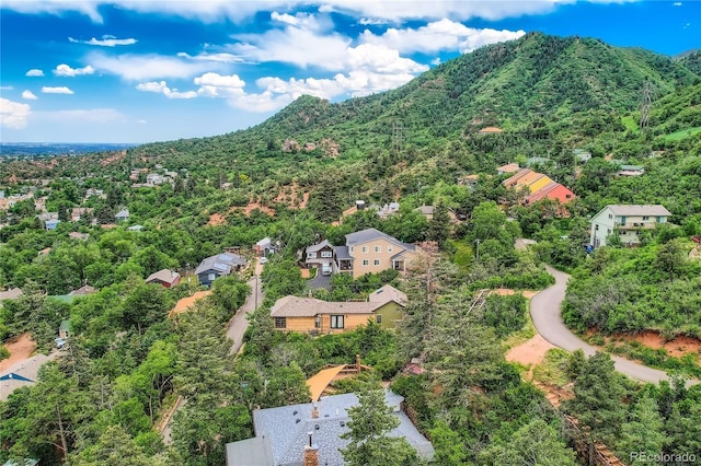 903 High Rd, Manitou Springs, CO 80829 - aerial view of a mountain backdrop