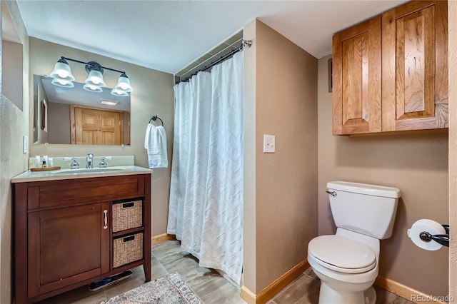 903 High Rd, Manitou Springs, CO 80829 - bathroom with vanity and a shower with shower curtain