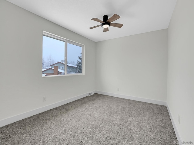 8694 E Eastman Ave, Denver, CO 80231 - carpeted spare room featuring ceiling fan and baseboards