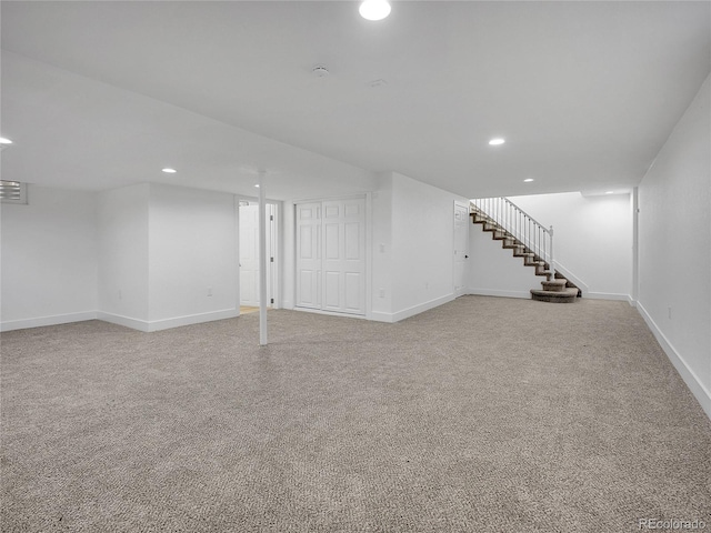 8694 E Eastman Ave, Denver, CO 80231 - finished below grade area with stairway and recessed lighting