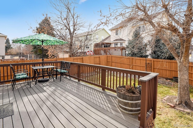 view of wooden terrace