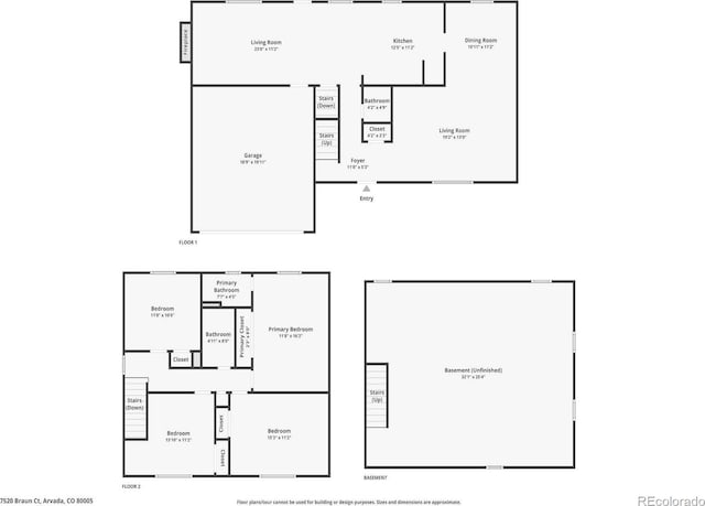 7520 Braun Ct, Arvada, CO 80005 - view of home floor plan