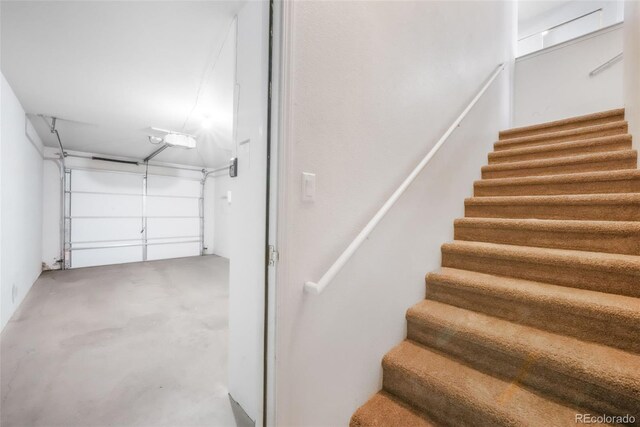 2172 Denton Grv Unit 203, Colorado Springs, CO 80919 - stairway with finished concrete flooring