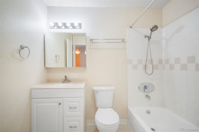 2172 Denton Grv Unit 203, Colorado Springs, CO 80919 - bathroom featuring toilet, tub / shower combination, and vanity