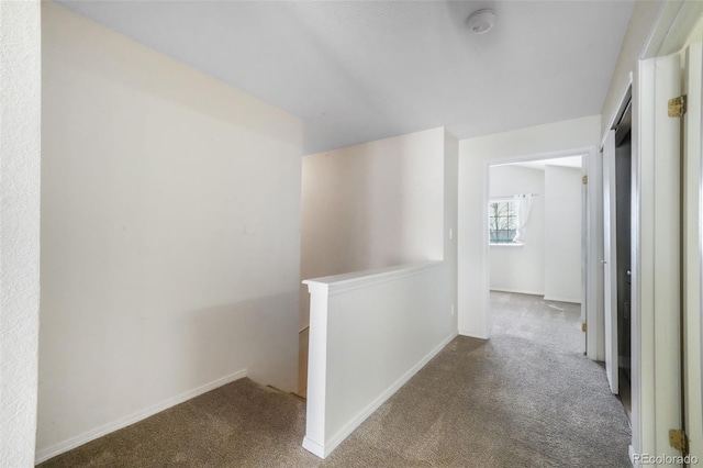 2172 Denton Grv Unit 203, Colorado Springs, CO 80919 - corridor with baseboards, an upstairs landing, and carpet