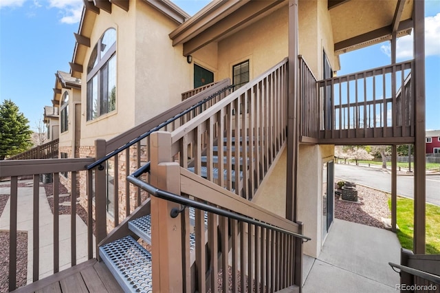 2172 Denton Grv Unit 203, Colorado Springs, CO 80919 - deck with stairway