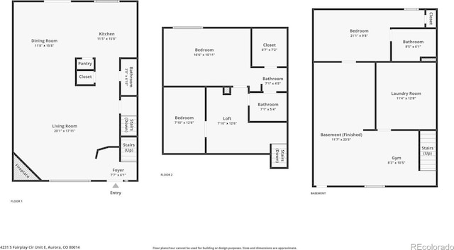 4231 S Fairplay Cir # E, Aurora, CO 80014 - floor plan / room layout