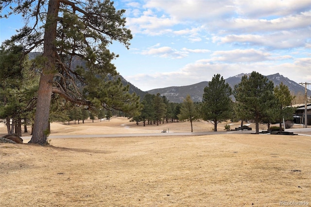 view of home's community with a mountain view