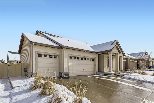 view of front of home featuring a garage