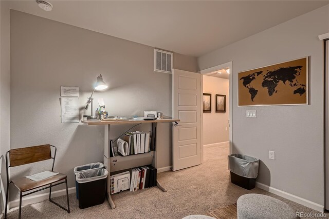 6309 N Hanover St, Denver, CO 80238 - living area with carpet and baseboards
