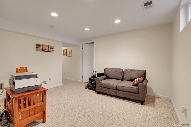 view of carpeted living room