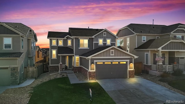 craftsman-style house featuring a garage