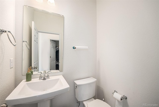 bathroom featuring a sink and toilet