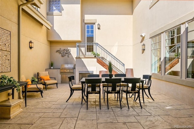 view of patio / terrace featuring a grill