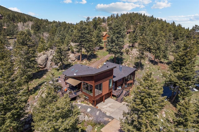 8453 S Scenic Dr, Morrison, CO 80465 - view from above of property featuring a heavily wooded area