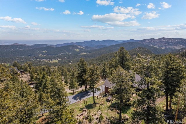 8453 S Scenic Dr, Morrison, CO 80465 - mountain view featuring a heavily wooded area