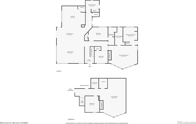 8453 S Scenic Dr, Morrison, CO 80465 - floor plan / room layout
