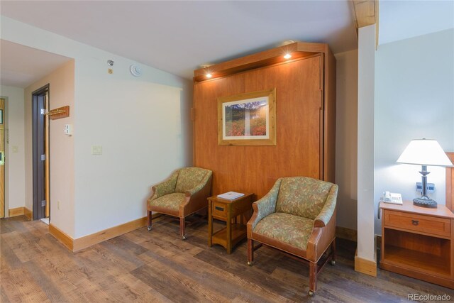 6 Emmons Rd Unit 515, Mount Crested Butte, CO 81225 - living area featuring wood finished floors and baseboards