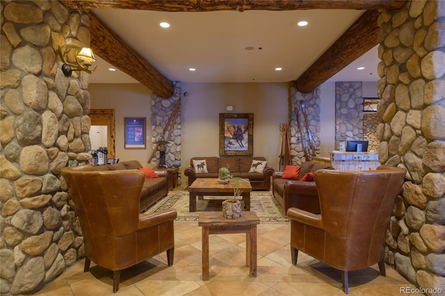 6 Emmons Rd Unit 515, Mount Crested Butte, CO 81225 - community lobby with beamed ceiling and recessed lighting