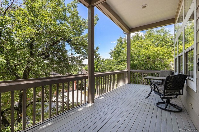 9873 Greensview Cir, Lone Tree, CO 80124 - view of wooden terrace