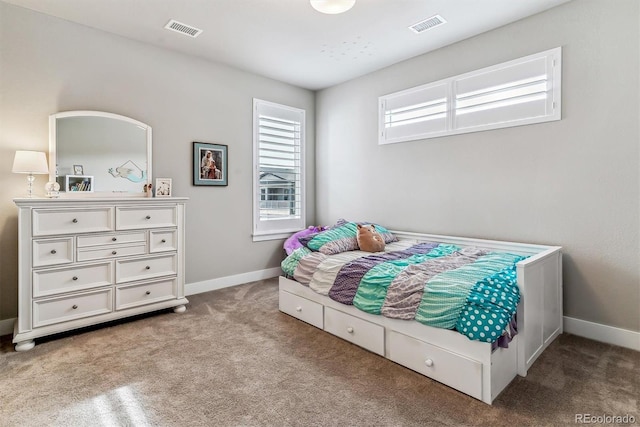 view of carpeted bedroom