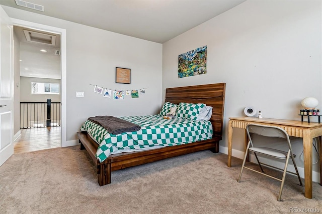 view of carpeted bedroom