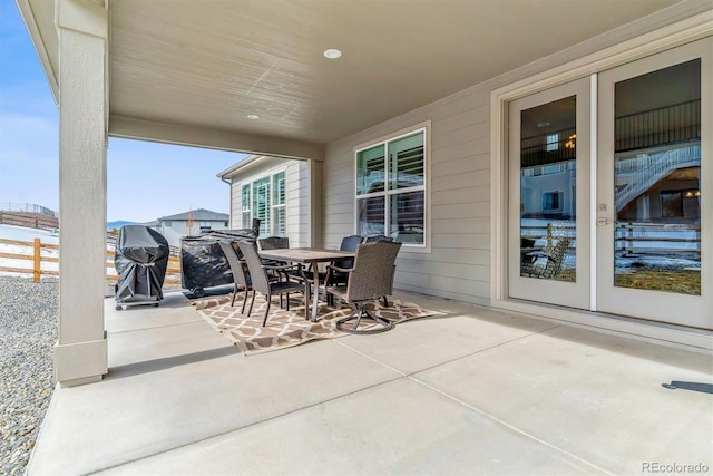 view of patio featuring grilling area