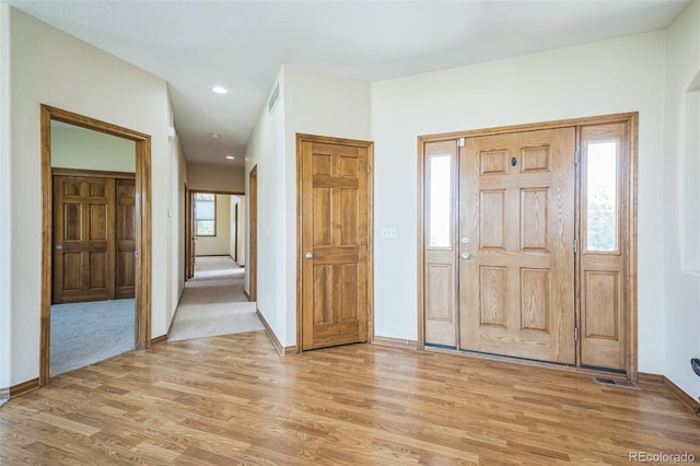 entryway featuring light wood-type flooring