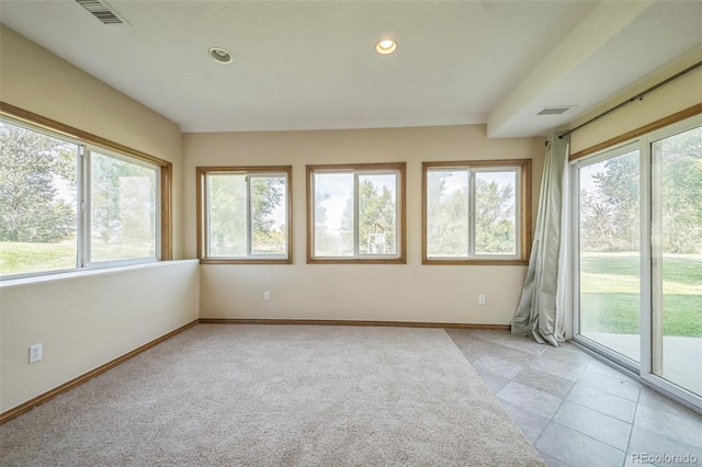 view of carpeted empty room