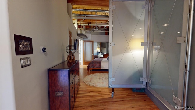 1745 Wazee St Unit 4H, Denver, CO 80202 - hall featuring wood finished floors