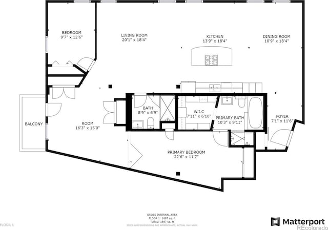 1745 Wazee St Unit 4H, Denver, CO 80202 - view of property floor plan
