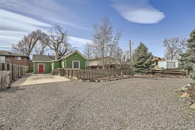 view of yard with a fenced front yard