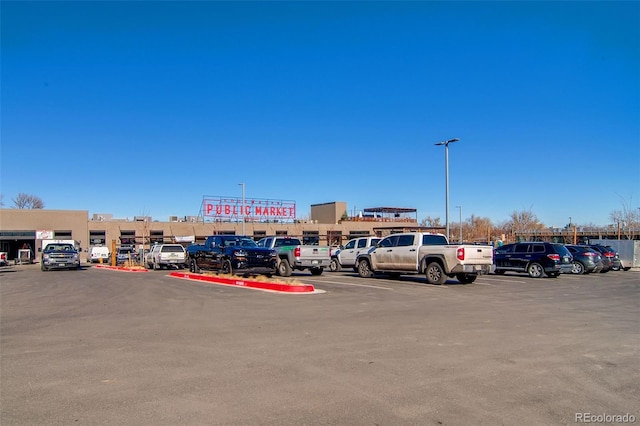 view of uncovered parking lot