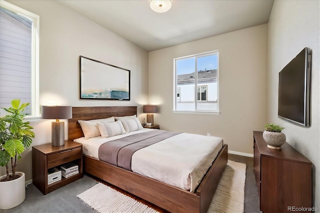 view of carpeted bedroom