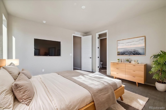 view of carpeted bedroom