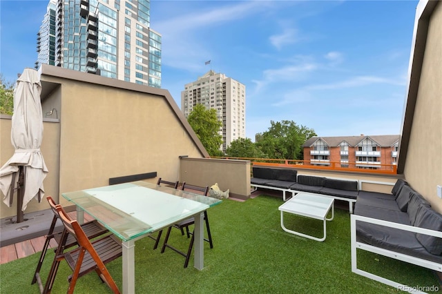 view of patio / terrace with an outdoor hangout area