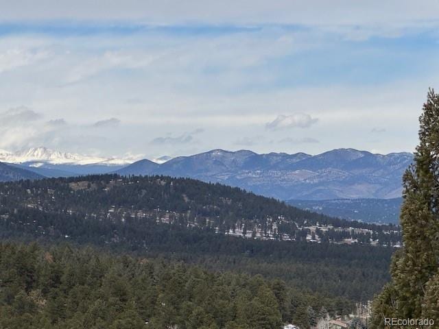 property view of mountains with a view of trees