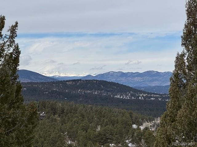 property view of mountains with a view of trees