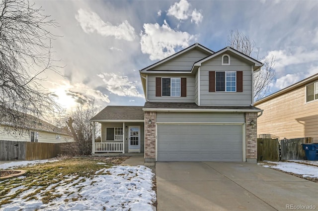 view of property with a garage