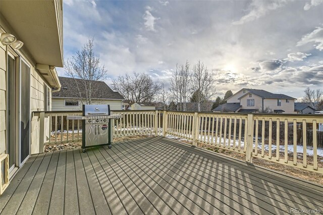 deck with grilling area