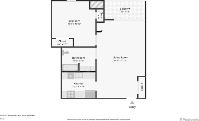22787 US Highway 6 Unit 302, Keystone, CO 80435 - view of home floor plan