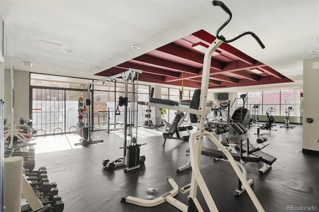 view of workout area