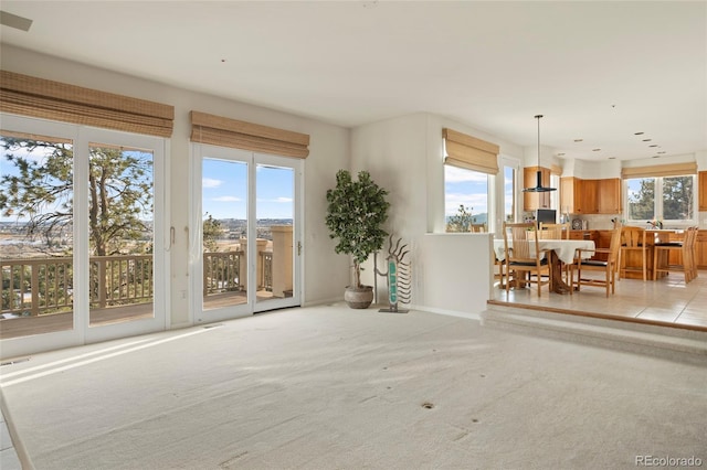 view of carpeted living room