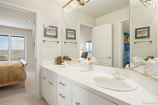 bathroom with vanity