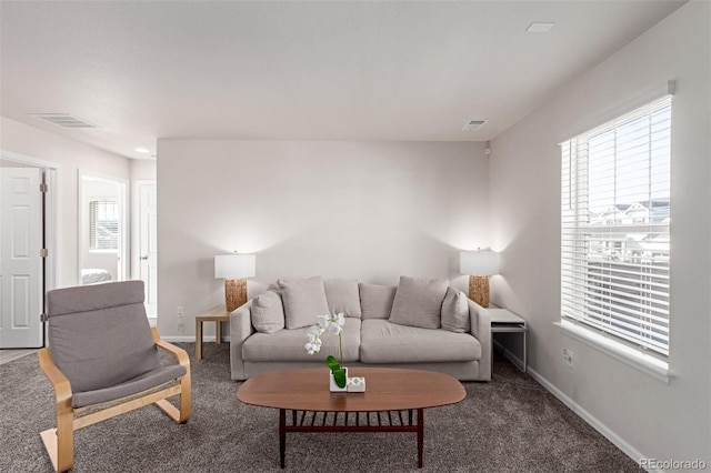 view of carpeted living room