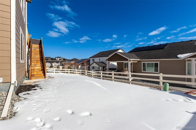 view of snowy yard